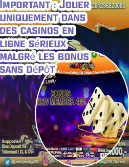 Meilleur bonus sans depot casino en ligne